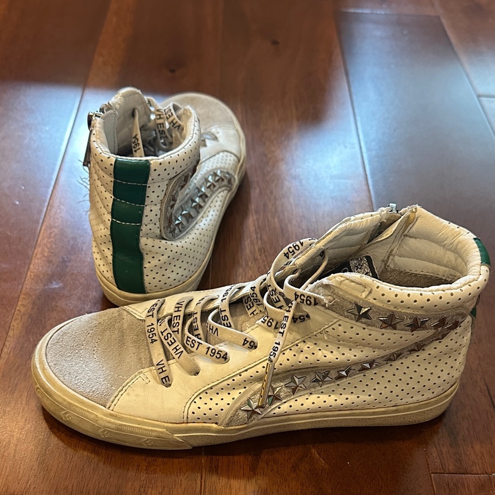 Vintage Havana White and Green Sneakers